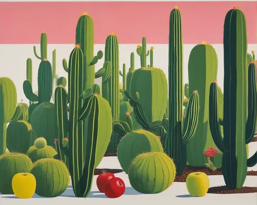 cactus apples,vegetables landscape,watermelon painting,prickly pears,matruschka,fruits plants,cactus,cacti,prickly pear,summer still-life,desert plants,fruit fields,watermelons,potted plants,cactus digital background,still-life,still life with onions,still life of spring,green paprika,sonoran,Conceptual Art,Oil color,Oil Color 13