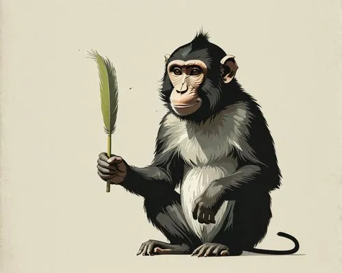 macaque,cercopithecus,macaques,mangabey,cercopithecus neglectus,chimpansee,Illustration,Japanese style,Japanese Style 08