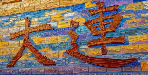 mural,dalian,hong kong,painted block wall,kowloon,nanjing,public art,chinese icons,chinese art,chinese background,kaohsiung,tiled wall,osaka port,taipei city,shanghai,taipei,xiamen,beihai,shanghai disney,huangpu river,Calligraphy,Painting,The Art Of Pointillism