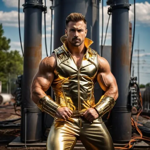 steel man,iron pipe,railroad engineer,scrap iron,tradesman,bodybuilding supplement,steampunk,boilermaker,acetylene,aquaman,statue of hercules,gas welder,steelworker,male model,construction worker,god of thunder,muscle icon,builder,model train figure,plumber,Photography,General,Fantasy