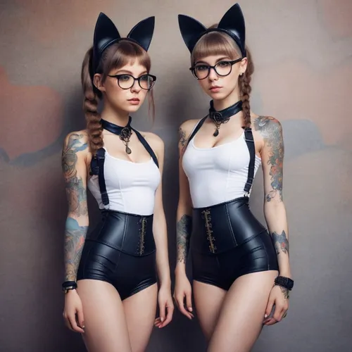 foxes,cat ears,catsuits,catbirds,catterns,vixens,bunnies,pin up girls,fawns,pussycats,pin-up girls,mice,bombshells,bodysuits,felines,feline look,two cats,kats,retro pin up girls,genets