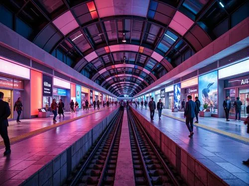 queensgate,termini,westfields,metrocentre,arndale,eastgate,yodobashi,train station passage,galleria,alexanderplatz,passage,ghurair,metro station,shopping street,briggate,light trail,tunel,shopping mall,the dubai mall entrance,walkway