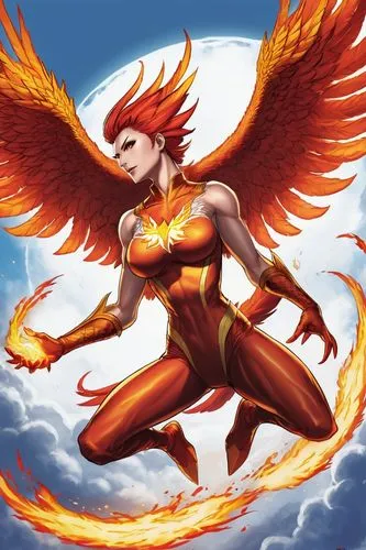 flamebird,uniphoenix,firehawk,hawkgirl,phoenix,fire angel,pheonix,firebird,angelfire,firehawks,phoenixes,phenix,phoenix rooster,flame robin,flame spirit,fenix,zauriel,fire siren,fireflight,lina,Illustration,American Style,American Style 13