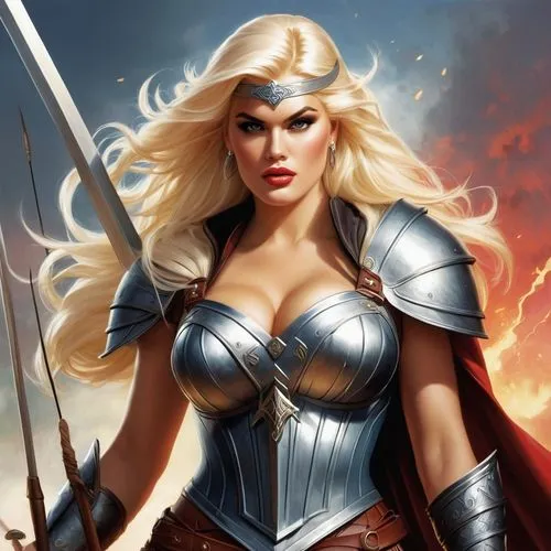 thorhild,female warrior,krietor,thundra,sigyn,heroic fantasy,sandahl,brunhild,gunhild,warrior woman,lilandra,gunnhild,fantasy woman,arianrhod,thunderer,jaina,edain,hippolyta,etheria,brunhilde,Conceptual Art,Fantasy,Fantasy 03