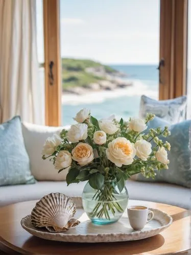 window with sea view,nantucket,sea carnations,flower arrangement lying,flower arranging,sylt,teacup arrangement,scandinavian style,flower arrangement,seaside view,plettenberg,falsterbo,skagen,table arrangement,rosmersholm,summer cottage,oceanview,summerhouse,danish furniture,chilmark,Illustration,Japanese style,Japanese Style 21