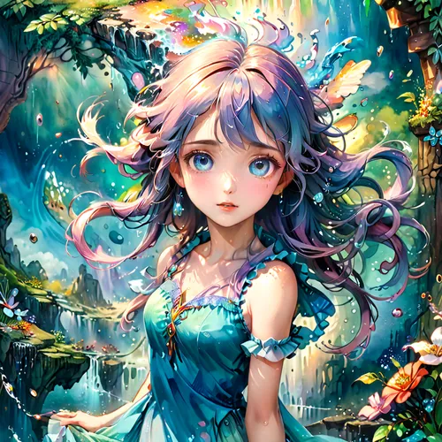 mermaid background,fae,water nymph,faerie,fairy world,fairy,fairy galaxy,flower fairy,fairy peacock,faery,little girl fairy,fairy queen,fantasia,fantasy portrait,fairy tale character,flora,child fairy,garden fairy,rosa 'the fairy,wonderland,Anime,Anime,General