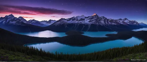 desktop view,desktop,lake moraine,mountainous landscape,desktop background,landscape background,glacial lake,moraine lake,mountain peak,heaven lake,mountain landscape,mountain range,background screen,bow lake,elphi,mountainous landforms,giant mountains,beautiful landscape,northen lights,purple landscape,Illustration,Abstract Fantasy,Abstract Fantasy 03