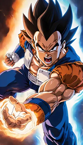 vegeta,goku,son goku,takikomi gohan,kame sennin,cleanup,toori,dragon ball,shallot,trunks,dragon ball z,power icon,dragonball,super cell,fire background,stone background,cg artwork,monsoon banner,sparking plub,blaze