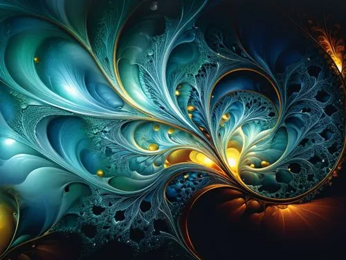 amazing fractal,a framatian digital art work featuring blue, yellow, and white shapes,fractal art,fractals art,apophysis,fractal,light fractal,fractals,Illustration,Realistic Fantasy,Realistic Fantasy