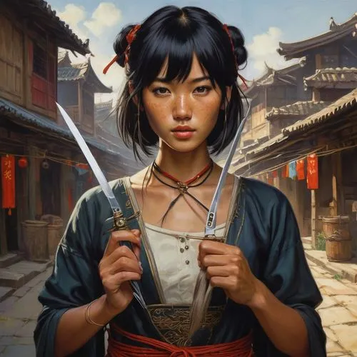 katana,mulan,geisha,oriental girl,beautiful girls with katana,geisha girl,asian woman,samurai,oriental princess,yi sun sin,chinese art,samurai fighter,xing yi quan,japanese woman,asia,swordswoman,oriental,goki,asian culture,xun,Conceptual Art,Fantasy,Fantasy 15