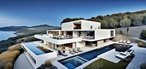 house with lake,dunes house,cubic house,cube stilt houses,modern house,modern architecture,Photography,General,Realistic