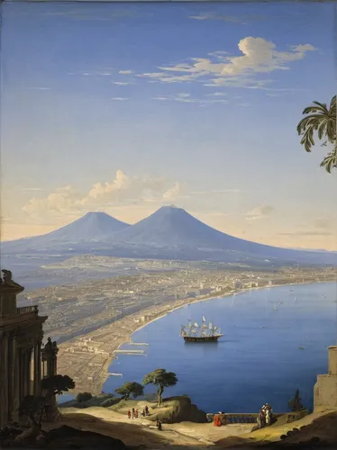 naples,mount vesuvius,vesuvius,montefiascone,mount etna,barberini,sorrento,landscape with sea,panoramic landscape,taormina,sicily,aventine hill,robert duncanson,cirneco dell'etna,villa cortine palace,campania,genoa,stromboli,pompeii,pompei,Illustration,Black and White,Black and White 26