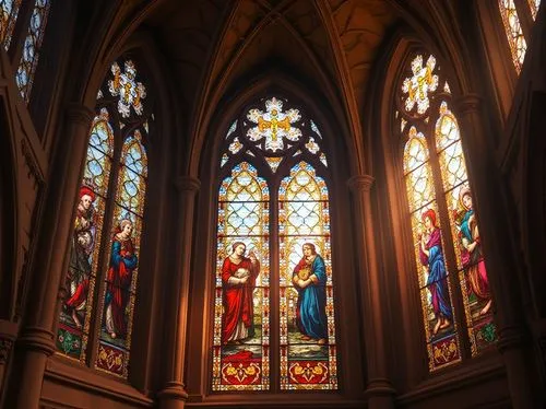 stained glass windows,church windows,stained glass window,stained glass,church window,transept,presbytery,front window,vatican window,window,pcusa,reredos,christ chapel,the window,panel,old window,glass window,stained glass pattern,altarpiece,chancel,Photography,General,Realistic