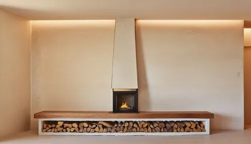 an empty room with a fire place that has logs in it,fire place,fireplace,chimneypiece,fireplaces,mahdavi,associati,Photography,General,Realistic