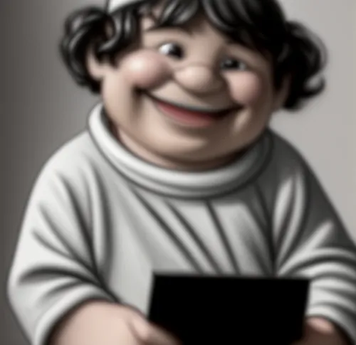 He is a god from a children's story who distributes kindness with a friendly smile,monchhichi,caricaturist,greek,caricature,cartoon character,bert,playmobil,twitch icon,bob,peter,cute cartoon characte