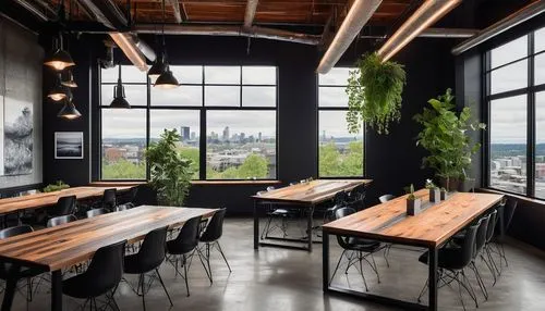 taproom,bistro,modern decor,patios,kundig,black table,urbanspoon,japanese restaurant,meeting room,alpine restaurant,vancouver,chefs kitchen,lofts,a restaurant,lunchroom,long table,wooden windows,cafeterias,modern office,tables,Conceptual Art,Daily,Daily 23