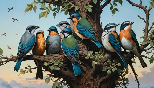 birds on a branch,birds on branch,blue macaws,toucans,passerine parrots,tropical birds,group of birds,macaws blue gold,macaws,macaws of south america,parrots,key birds,alcedo atthis,rare parrots,perching birds,bird painting,colorful birds,wild birds,songbirds,perched birds,Photography,Documentary Photography,Documentary Photography 22