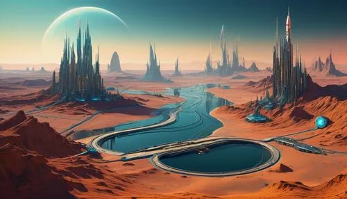 futuristic landscape,alien planet,alien world,ringworld,barsoom,homeworlds,Photography,General,Sci-Fi