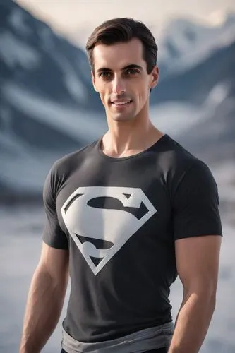 a mix with the face of Clark Kent, Superman,superman,superman logo,super man,super hero,superhero background,superhero,long-sleeved t-shirt,muscle man,steel man,super dad,hero,super power,premium shir