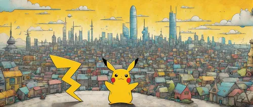 pikachu,cityscape,tokyo city,pika,the city,pokemon go,metropolis,big city,tokyo ¡¡,city panorama,city skyline,pokemon,fantasy city,pokémon,city,pixaba,shanghai disney,city view,lotte world tower,tokyo,Art,Artistic Painting,Artistic Painting 49