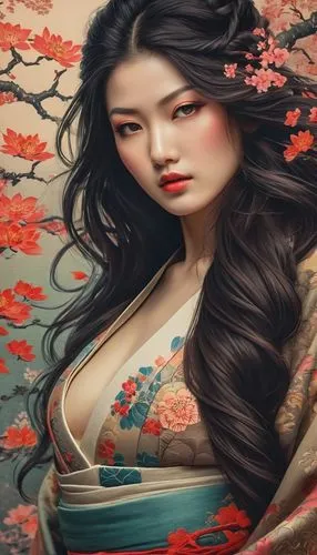 geisha girl,geisha,oriental princess,oriental girl,japanese art,oriental painting,Photography,General,Fantasy