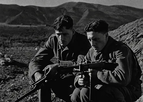 war correspondent,two-man saw,portable communications device,utonagan,erhu,field gun,silent screen,stalingrad,rifleman,1943,cinematographer,1944,spotting scope,western film,match rifle shooting,red army rifleman,shootfighting,submachine gun,1940,french foreign legion,Art,Artistic Painting,Artistic Painting 27