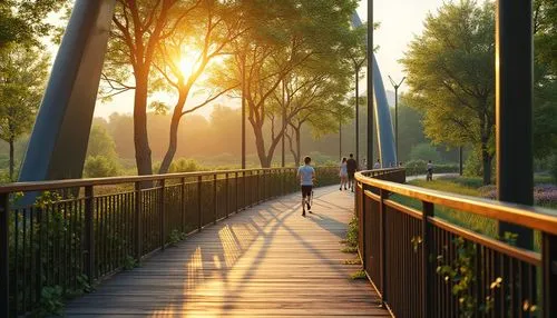 wooden bridge,boardwalks,walkway,scenic bridge,walk in a park,hanging bridge,footbridge,boardwalk,suspension bridge,pathway,footbridges,passerelle,landscape background,morning light,summer evening,board walk,adventure bridge,oxenbridge,bridge,evening atmosphere,Photography,General,Realistic