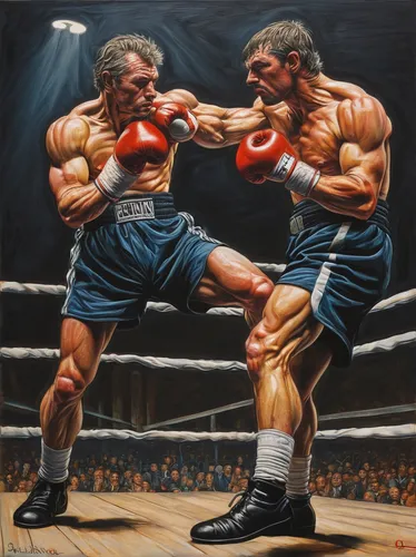 PETER HOWSON OBE (Scottish b. 1958) - PUGILIST,striking combat sports,the hand of the boxer,knockout punch,combat sport,oil painting on canvas,professional boxing,punch,oil on canvas,boxing gloves,fis