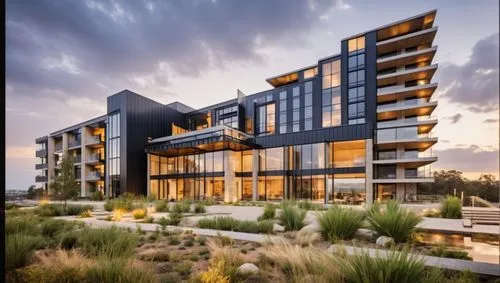 BLACK THEME ,HIGHLY LUXURIOUS BLACK EXTERIOR FACADE , 32K ULTRA REALISTIC,new housing development,modern architecture,apartment complex,houston texas apartment complex,condominium,mixed-use,dunes hous