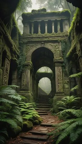 yavin,ancient ruins,ruins,mausoleum ruins,ancient city,ancient buildings,theed,the ruins of the,the mystical path,abandoned place,hall of the fallen,ancients,abandoned places,lost place,ancient house,lost places,bomarzo,matthiessen,ancient,uncharted,Art,Artistic Painting,Artistic Painting 32