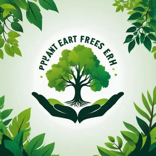 A lush forest with the slogan "Plant Trees, Save Earth".,ecopeace,love earth,ecotrust,envirocare,earth day,mother earth,earthrights,ecodefense,reforested,loveourplanet,ecological sustainable developme