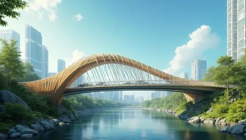 rainbow bridge,scenic bridge,hangzhou,zhangzhou,skybridge,chongqing,guangzhou,chengdu,dragon bridge,heart of love river in kaohsiung,huzhou,jiangzhou,adventure bridge,futuristic landscape,angel bridge,changzhou,fuzhou,wenzhou,bridge,dingzhou,Photography,General,Realistic