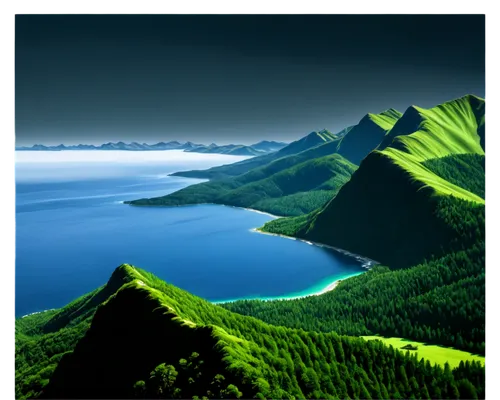 virtual landscape,mountain slope,mountain and sea,an island far away landscape,fractal environment,mountainsides,mountainside,mountainous landscape,terraformed,terrain,low poly,emerald sea,tongass,voxel,moutains,mountains,mountain landscape,windward,terraforming,mountain valleys,Illustration,Abstract Fantasy,Abstract Fantasy 03