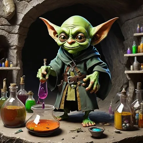 apothecary,potions,chemist,potion,bartender,yoda,shopkeeper,candlemaker,reagents,chemical laboratory,alchemy,ingestion of unauthorized substances,researcher,creating perfume,watchmaker,barmaid,goblin,barman,formula lab,laboratory