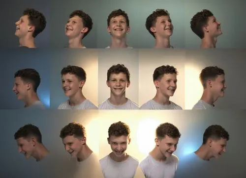 facial expressions,quiff,colfer,rewi,exploding head,mirroring,maclachlan,sharkboy,expressions,filmstrip,gubler,laugh,harries,hedgehog heads,haar,cocozza,laughers,montages,bloopers,pompadours,Photography,General,Realistic