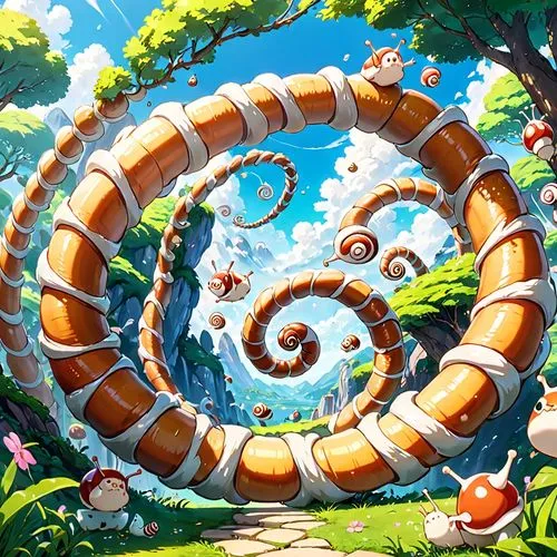 spiral background,heaven gate,colorful spiral,time spiral,semi circle arch,spiral,crescent spring,round arch,helix,cartoon video game background,flora abstract scrolls,mushroom landscape,donut illustration,oktoberfest background,curlicue,fairy world,game illustration,spirals,cg artwork,wonderland,Anime,Anime,Traditional