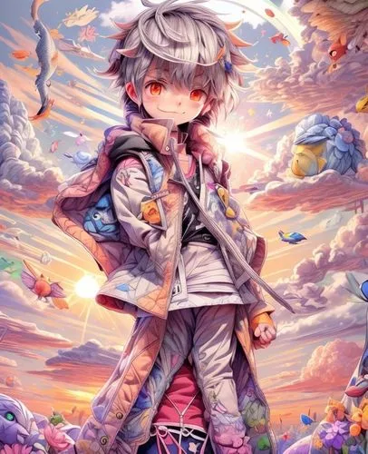 killua,kaworu,ranmaru,meteora,satori,atoki,children's background,beautiful wallpaper,sakuya,zampieri,albert,pitou,dandelion background,royo,hajime,shigaraki,dangan,would a background,piko,riku