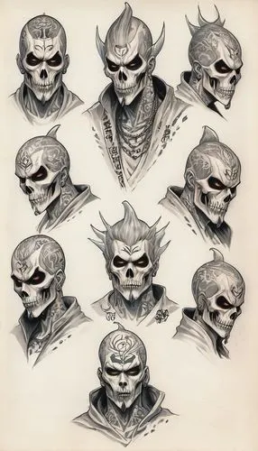 skulls,tribal masks,skulls bones,heads,skulls and,gargoyles,skull mask,masks,helmets,skull racing,faces,male mask killer,concept art,halloween masks,scarabs,mummies,skull bones,goblin,scull,alien warrior,Illustration,Abstract Fantasy,Abstract Fantasy 23