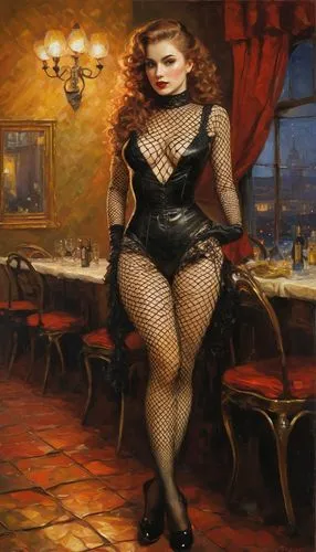 burlesques,woman at cafe,tairrie,fatale,niffenegger,waitress,cabaret,burlesque,giovino,fado,femme fatale,dita,barmaid,contessa,rasputina,floridita,lepontine,paris cafe,woman with ice-cream,yasumasa,Art,Classical Oil Painting,Classical Oil Painting 18