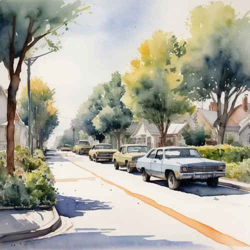 watercolor painting,watercolor,watercolor sketch,watercolor paint,watercolour,watercolor shops,watercolors,water color,watercolor paper,palo alto,watercolor background,watercolor pencils,old avenue,watercolor texture,street scene,tree lined lane,watercolor paint strokes,chestnut avenue,street canyon,rose drive,Conceptual Art,Fantasy,Fantasy 10