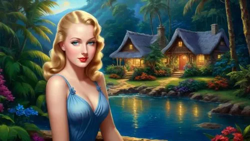 the blonde in the river,connie stevens - female,landscape background,marylyn monroe - female,mamie van doren,tropical house,cartoon video game background,background image,amazonica,ninfa,secret garden of venus,3d background,fantasy picture,dalida,tropico,dorthy,kovalam,satine,blonde woman,fairyland