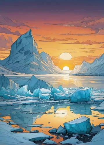 ice landscape,antarctic,arctic ocean,arctic antarctica,antarctica,icebergs,arctic,ice planet,sea ice,antartica,ice floe,ice floes,polar ice cap,greenland,glacial melt,iceberg,nordland,water glace,baffin island,glacier,Illustration,Children,Children 04