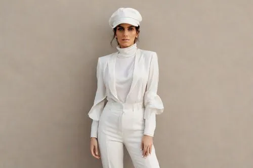 chef's uniform,nurse uniform,one-piece garment,menswear for women,stewardess,bridal clothing,wedding suit,white coat,women's clothing,woman in menswear,suit of the snow maiden,articulated manikin,women clothes,white clothing,a wax dummy,bolero jacket,women fashion,white-collar worker,white winter dress,fashion doll,Photography,Realistic