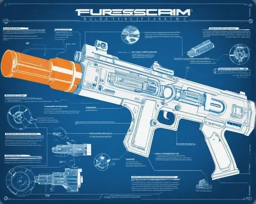 Futuristic blaster blueprints,parsec,astrascope,sidearm,garrison,fulcrum,cyberscope,armscor,phaser,purchasepro,crosman,popgun,airgun,disarm,prorsum,mobile video game vector background,socom,suppressor