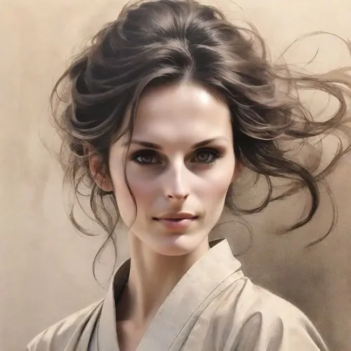 princess leia,beautiful woman,updo,romantic portrait,woman portrait,fantasy portrait,vintage woman,geisha,geisha girl,retouching,mystical portrait of a girl,vintage female portrait,portrait background,beautiful women,young woman,chignon,model beauty,victorian lady,beautiful model,female beauty,Digital Art,Ink Drawing