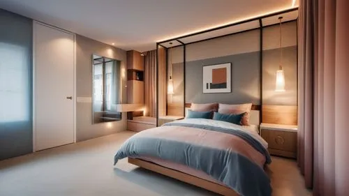 modern room,room divider,guest room,bedroom,sleeping room,3d rendering,modern decor,render,interior modern design,japanese-style room,guestroom,contemporary decor,great room,interior design,boutique h