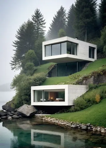 house by the water,house with lake,cubic house,modern house,dreamhouse,swiss house,Photography,General,Natural