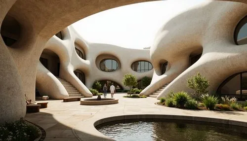 superadobe,masdar,futuristic architecture,arcosanti,futuristic art museum,earthship,dubailand,gaudi park,iranian architecture,kashan,architecturally,seidler,safdie,arcology,gaudi,roof domes,biospheres,yazd,goetheanum,aldar