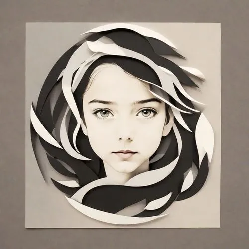 silhouette art,vector graphic,sumi,tiktok icon,paper art,vector girl,chidori,vector art,spiral art,spinart,paper frame,katara,japanese wave paper,generative,girl on a white background,diwata,vector illustration,asami,korra,lotus art drawing,Digital Art,Flat Papercut