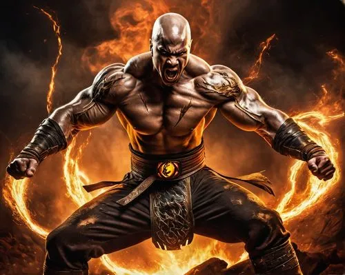 fire background,blacksmith,black warrior,thunder snake,fire master,shaolin kung fu,fury,god of thunder,cleanup,xing yi quan,molten,wu,cain,human torch,bane,destroy,fire devil,angry man,iron,black dragon,Illustration,Realistic Fantasy,Realistic Fantasy 40